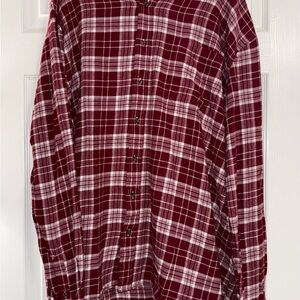 Saddlebred Men's Burgundy Plaid Shirt